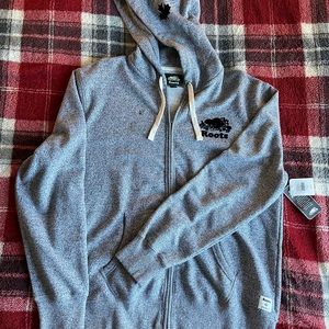 Roots Salt and Pepper zip up hoodie
